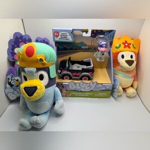 Bluey Pizza Girls Car Vehicle Muffin Delivery Figure & stuffed animals lot